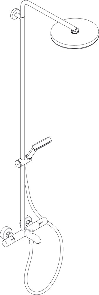 Badkarsblandare med takdusch